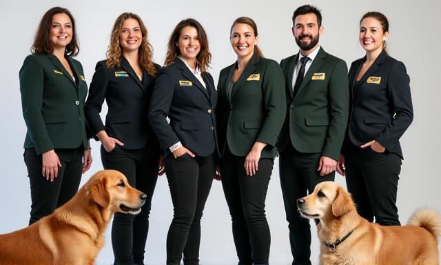 Équipe d'éducateurs canins experts à Paris