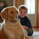 Julien et son Golden Retriever